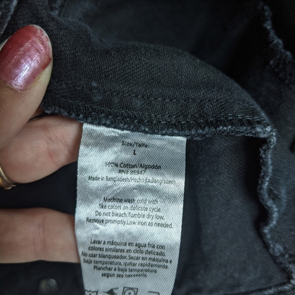 Nickelodeon Sponge Bob Unisex Black Jean Jacket L - Picture 5 of 8